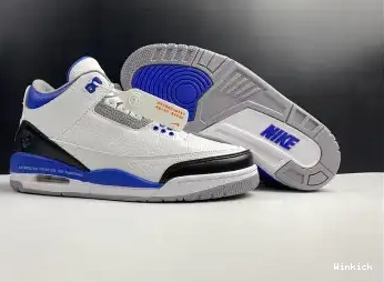 CT8532-040 JORDAN BLUE SHOES WHITE RETRO AIR 3 0626